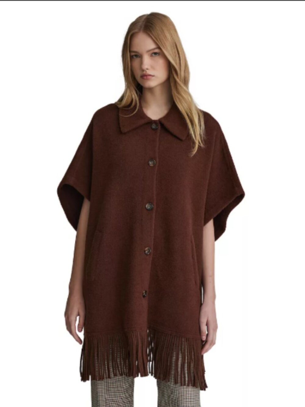 NVLT mink eyelash short fringe coatigan Oversized  Size M